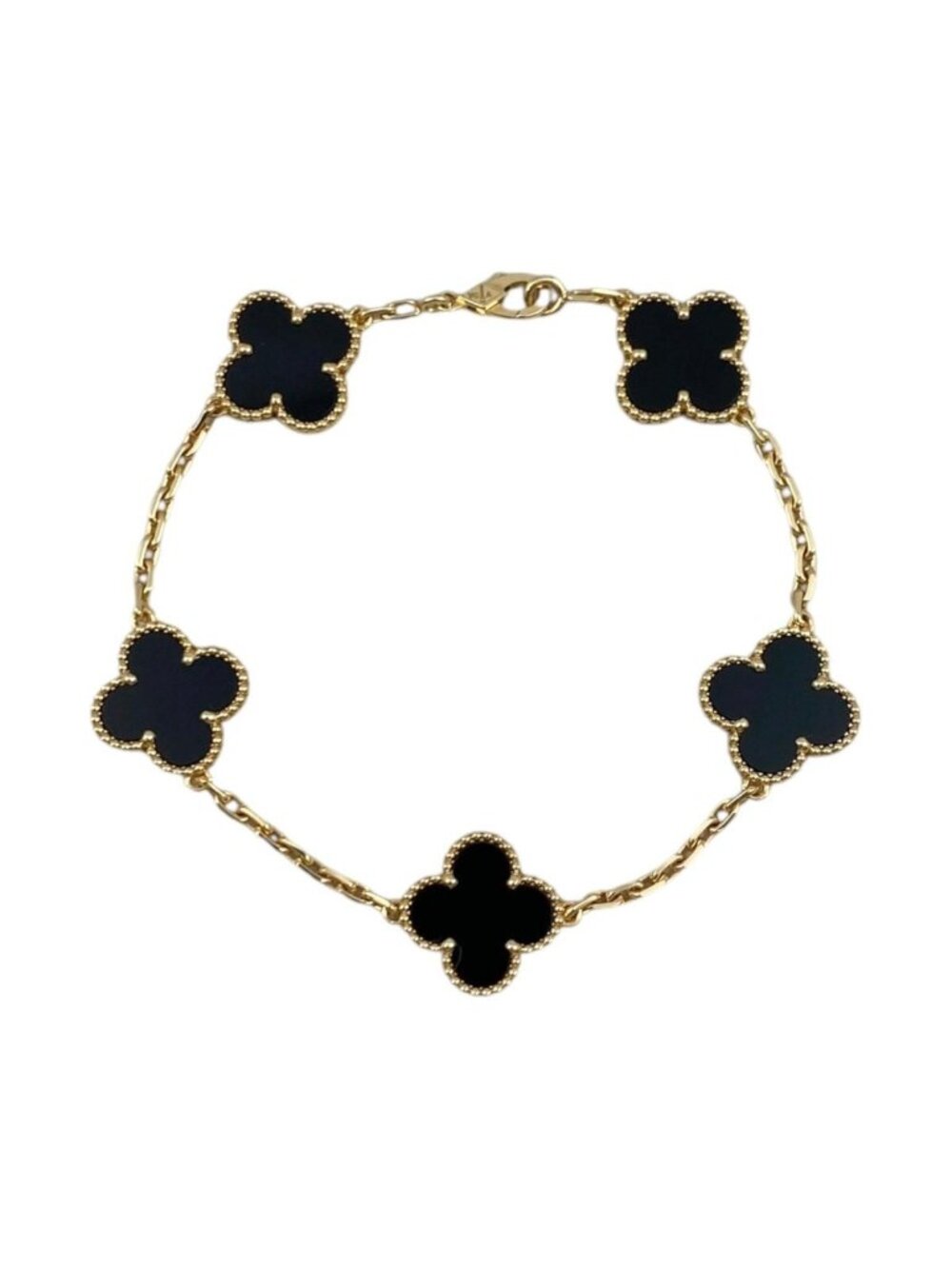 Van Cleef & Arpels Bracelet Vintage Alhambra Yellow Gold Onyx Black&arpels